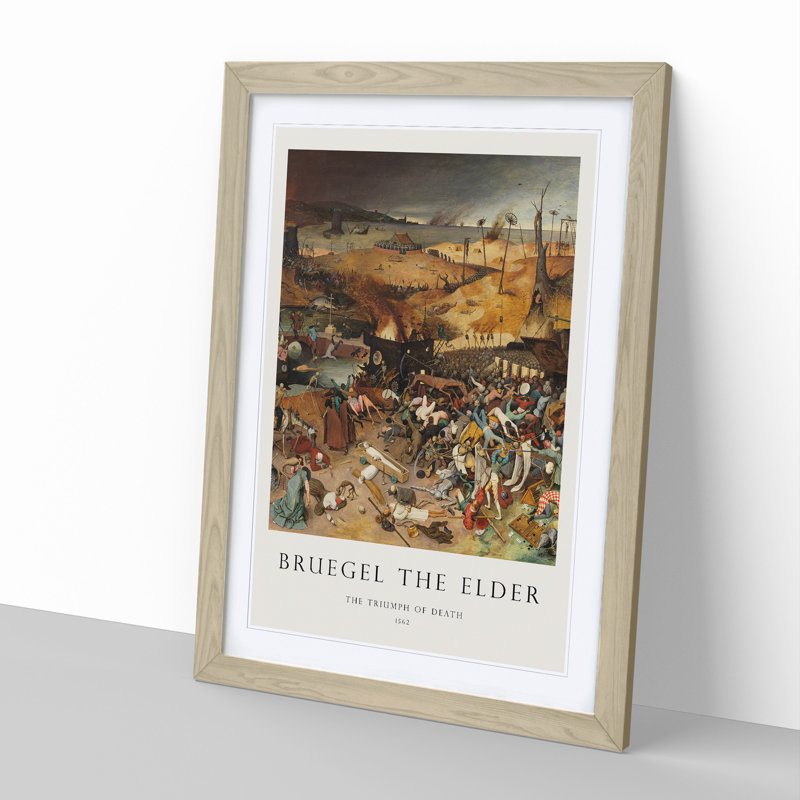 The Triumph of Death by Pieter Bruegel the Elder - Picture Frame Painting, 48cm H x 36cm W x 2cm D, Oak Framed