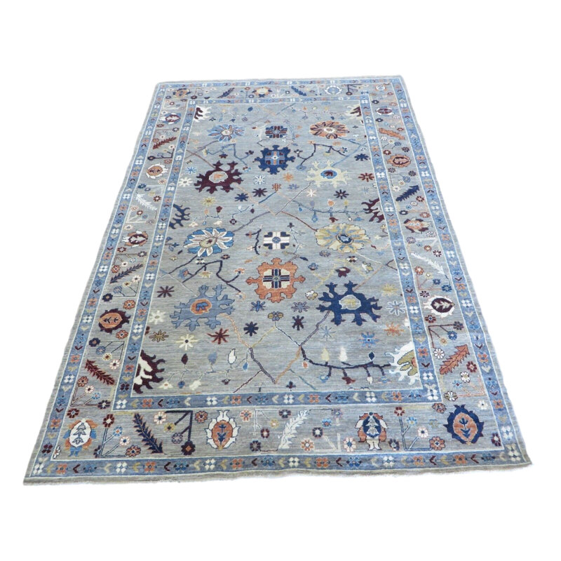 Tapis unique gris de 5 pi 11 po x 8 pi 9 po