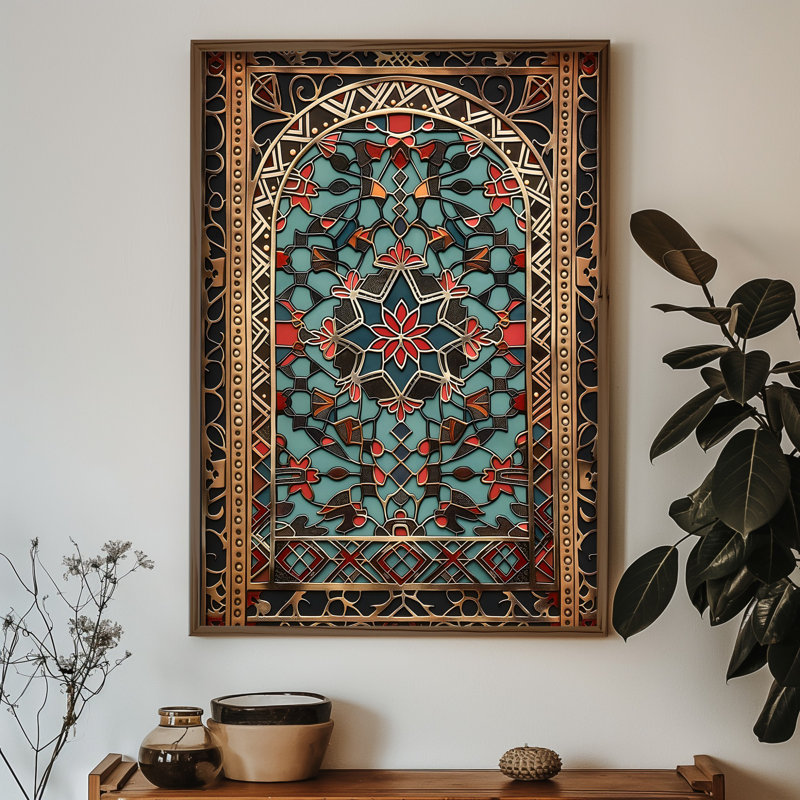 Élégante peinture décorative en panneau de fibres à densité moyenne, 13,8 x 18,5 x 0,1 pouces | 100% panneau de fibres à densité moyenne avec épaisseur de 3 mm, cadre 100% bois de pin | Œuvre d'art imprimée aux UV pour une décoration élégante, parfaite pour le salon ou le bureau