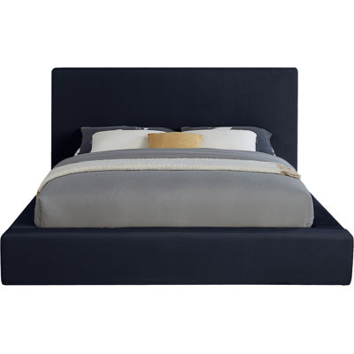 Ishia Velvet Upholstered Bed