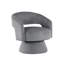 Fauteuil d'appoint pivotant Rayne, velours côtelé, base pivotante ronde en métal-113497020