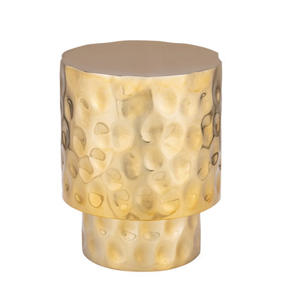 Table de bout martelée et moderne en métal doré moderne 90 90 16, profondeur de 16 po, hauteur de 20 po, convient aux différents styles de pièces en métal coloré, surface, largeur, 19,4 lb, choix de couleurs