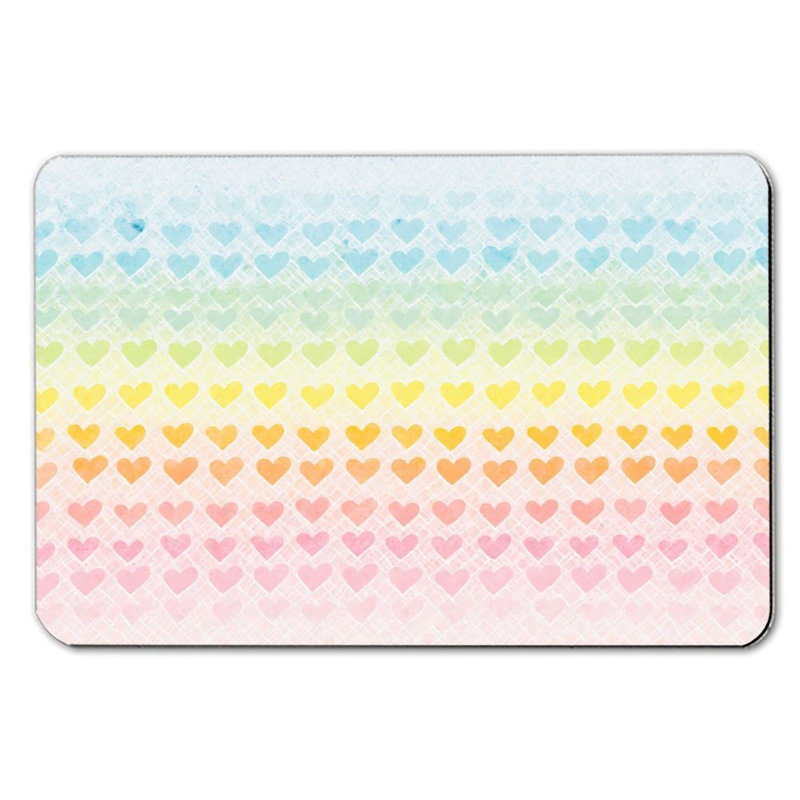 Gradient Heart Pattern Bath Mat，16 X 24