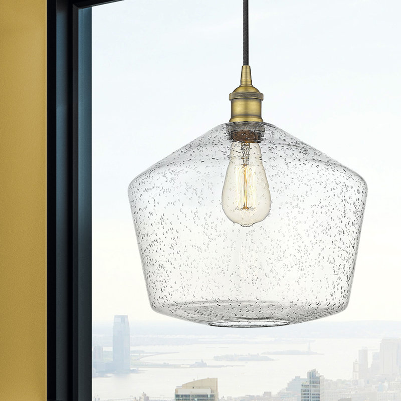 Gabbie 1 - Light Single Drop Pendant Pendant, Brushed Brass
