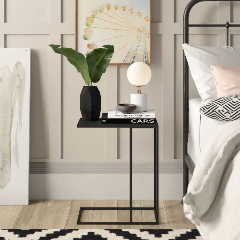 Jonica End Table, 23.6" H x 16.5" W x 10" D, White