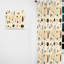 Motif de plumes nomades beiges urbain I - Rideau Boho - Rideau abstrait obscurcissant - 1 panneau-107564238