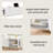 Double Litter Box Enclosure, Hidden Cat House with Scratching Mat, Modern Side Table, Tall Leg