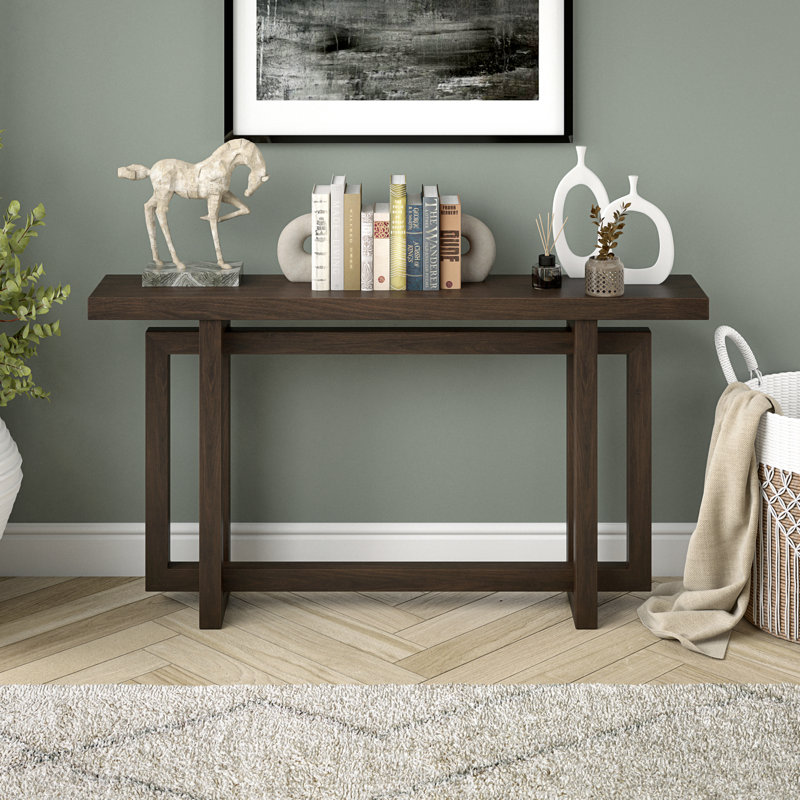 Ademide 111.7cm Console Table, 75cm H x 139.7cm W x 25.4cm D, Alder Brown