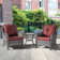 Carolina Wicker 2 - Person Patio Conversation Sets with Cushions