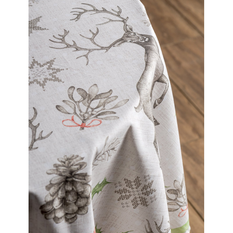 Maison D' Hermine Chrsitmas Dew 100% Cotton Tablecloth, 63" x 63"