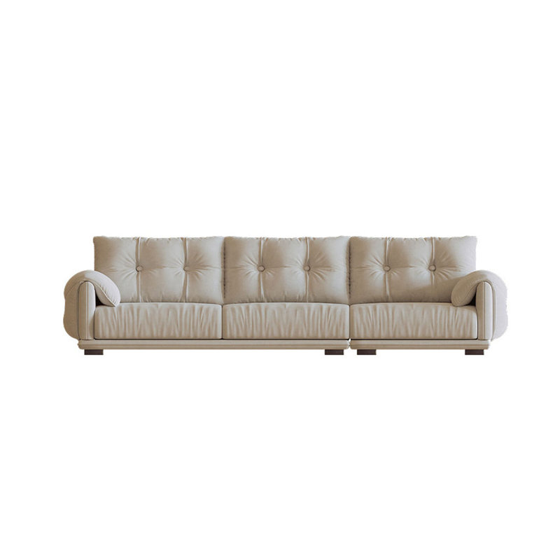 Canapé de luxe moderne avec nuage de couleur crème, H 36,61 po x l 129,92 po x P 39,37 po, 5