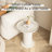 Cream White Round Side Table, End Table, Versatile Sofa Table