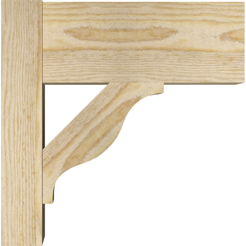 Funer en bois rustique Funston Block, Sapin Douglas de 6 po (sciage brut), P 12 po x H 12 po