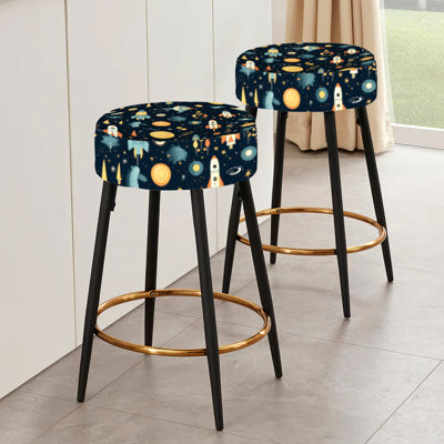 Outer Space Adventures For Kids - ensemble de 2 tabourets de bar pour chambre d'enfant