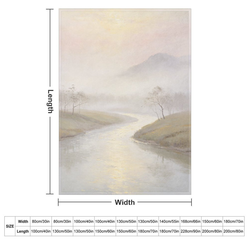 Jeté en flanelle Misty River, 40x50in