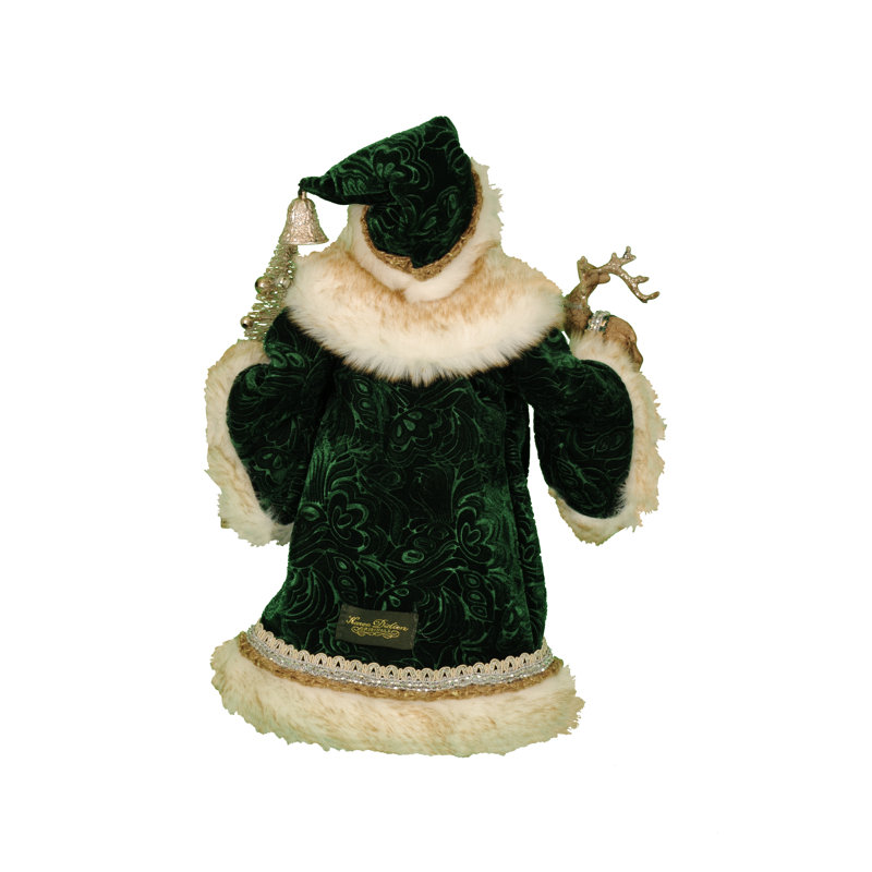 Père Noël émeraude des bois éclairé 