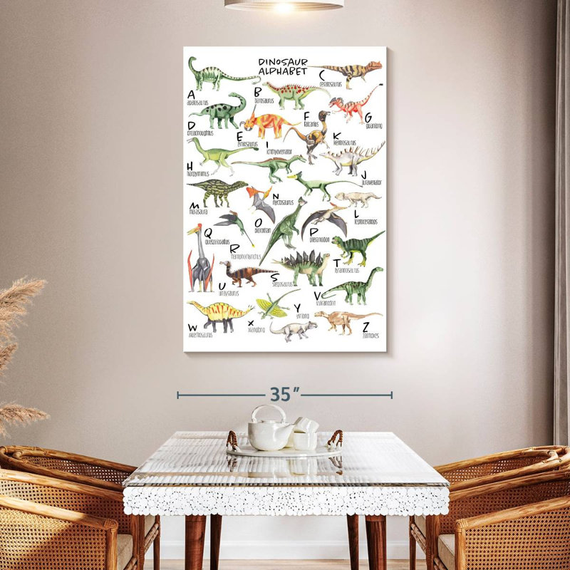 Alphabet dinosaures, H 51 po x l 34 po