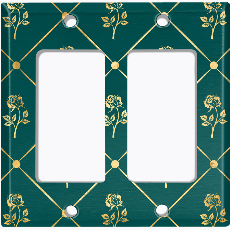 Patterned 2 - Gang Rocker Standard Wall Plate