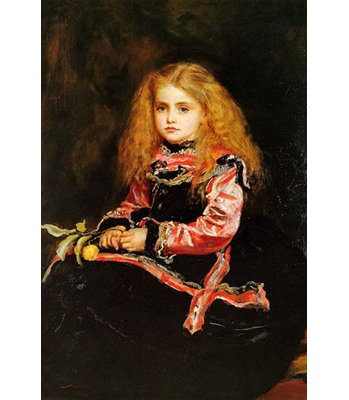 " A Souvenir Of Velasquez A Little Girl With A Lemon Sprig " by John Everett Millais
