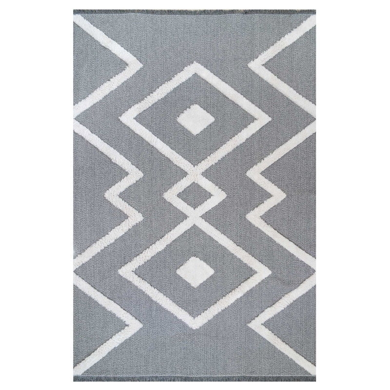 Aule Geometric Hand Woven Area Rug, Rectangle 117 x 170 cm
