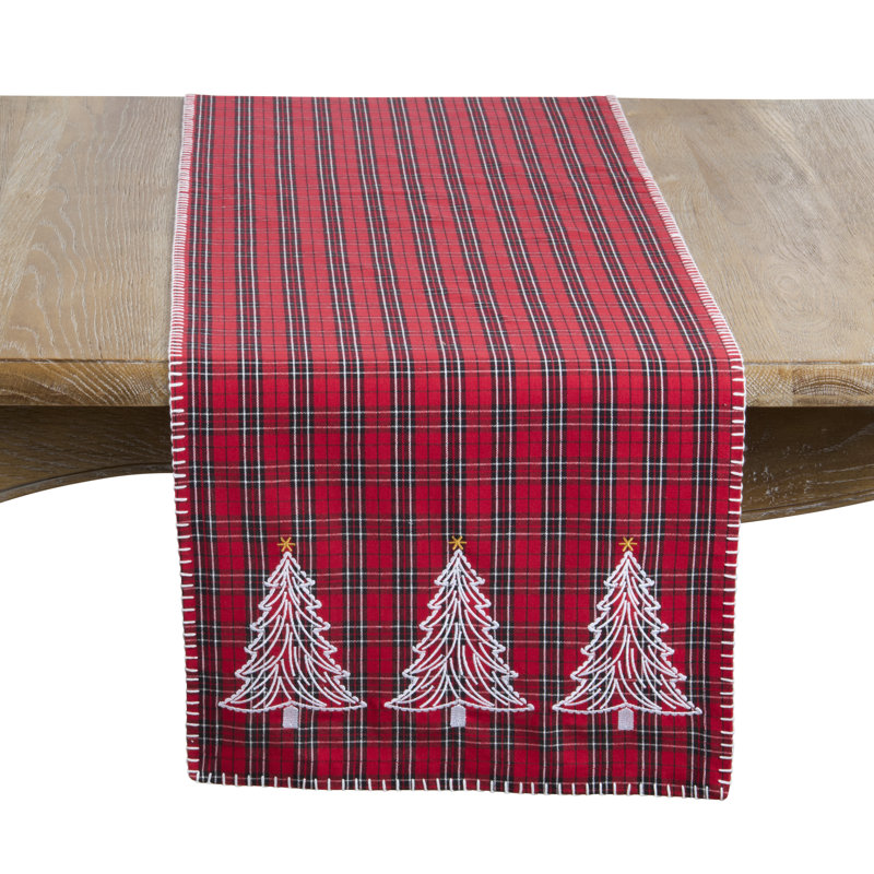 Chemin de table Plaid - Arbre de Noël festif