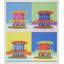 Silkscreen Miami 1 Print by H. Scott