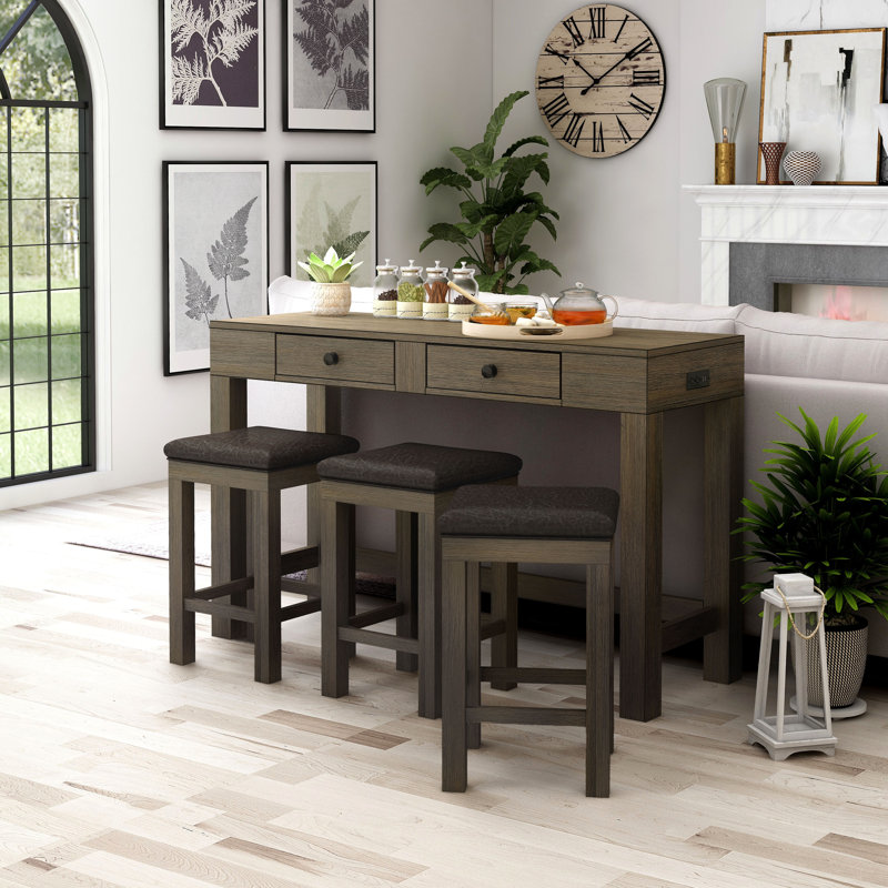 4-Piece Counter Dining Table Set, 4