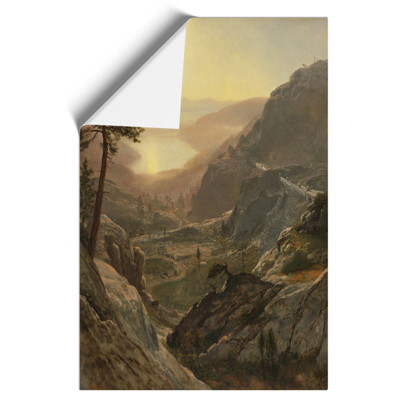 View of Donner Lake by Albert Bierstadt - Wall Art, 30cm H x 21cm W x 0.1cm D, No Frame Paper