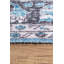 Tapis décoratif bleu à motif tissé rétro-1785878565