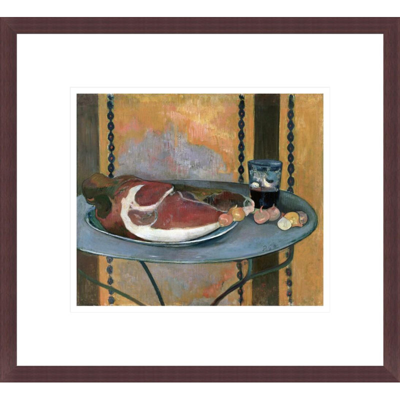 «The Ham» par Paul Gauguin - Estampe numérique encadrée, 13.75" H x 15.05" W