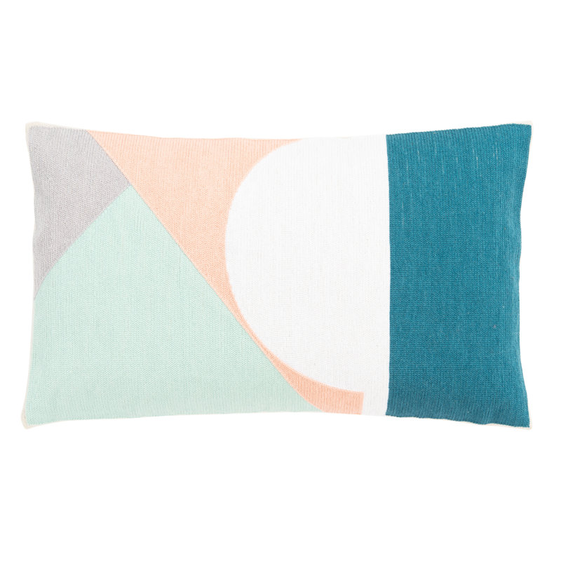 Geometric Lumbar Pillow Cover & Insert