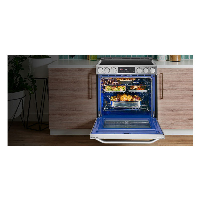 30" 6.3 cu. ft. Smart Slide-in Electric Range with Convection Oven