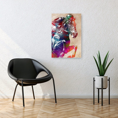 Art mural cheval vibrant