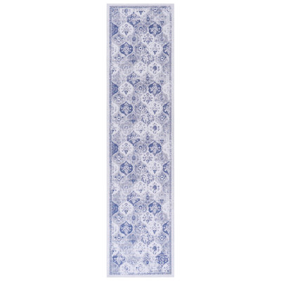 Tapis bleu lavable 2 pi 6 po x 10 pi, tapis à poils courts et antidérapant pour salle à manger, tapis de couloir pliable et aimant pour animaux 2 pi 6 po x 10 pi, tapis de salle à manger, tapis de bienvenue