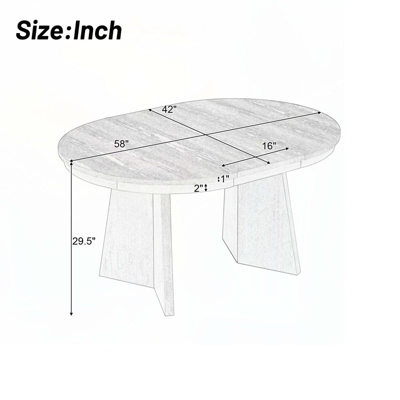 Extendable Dining Table, Natural Wood Wash