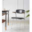 Chaise moderne en cuir d'alliage d'aluminium rétro-112478937