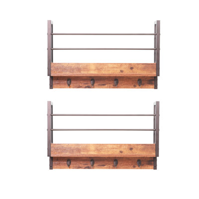 Ericmichael Entryway Shelf - Decorative Hook Shelf for Storage