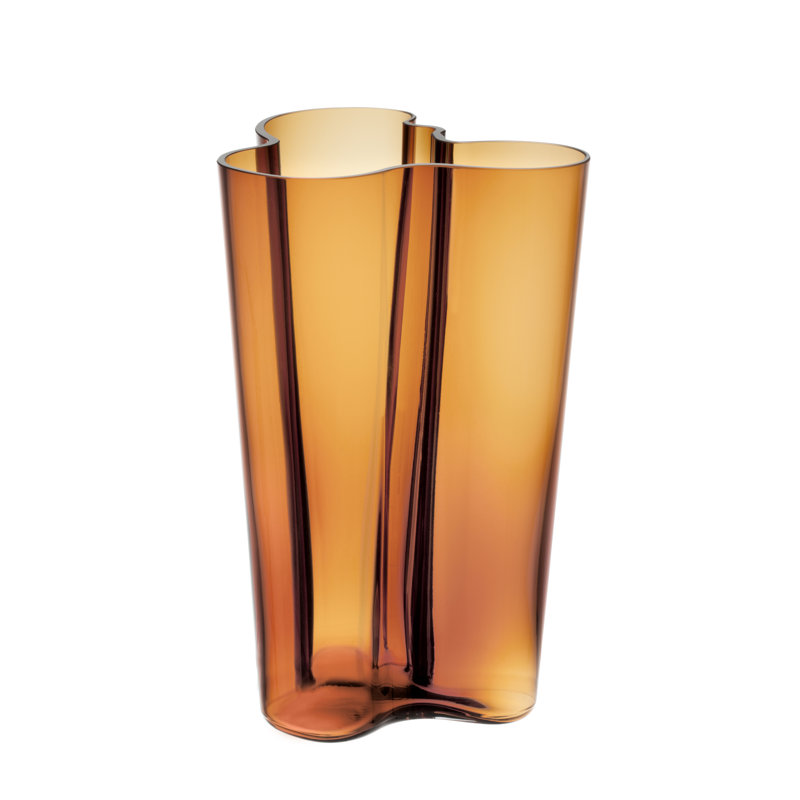 Aalto Handmade Glass Table Vase, Orange