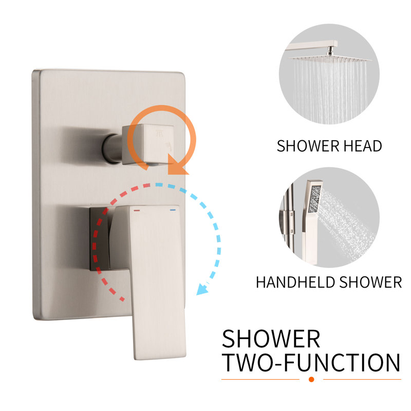 All-In-One Kit with Rough in-Valve, Brushed Nickel