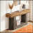 63" Console Table, Farmhouse 2-Tier Entryway Table With U-Shaped Base, Narrow Long Wood Sofa Table Behind Couch Table For Living Room-1861090680