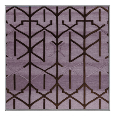 Machine Washable Trellis Pink Area Rug