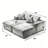 74" Modern Deep Seat Corduroy Sofa Bed Compression Lounge Couch with Oversized Cushions-244696430