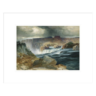 Shoshone Falls Snake River Idaho by Thomas Moran - Framed Giclee Print