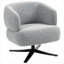 Pour le balcon, le salon et le bureau | Fauteuil d'appoint pivotant à 360 degrés en polyester Cool Grey
