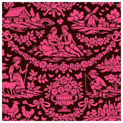Pastoral Toile Pattern Blankets