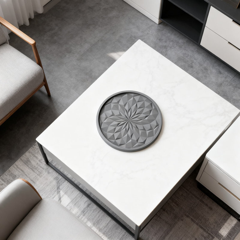 Sous-verres en silicone de qualité supérieure avec support, paquet de 6 tapis anti-dérapants pour boissons chaudes et froides, plateau profond épaissi pour une protection maximale contre les déversements sur toutes les surfaces de table