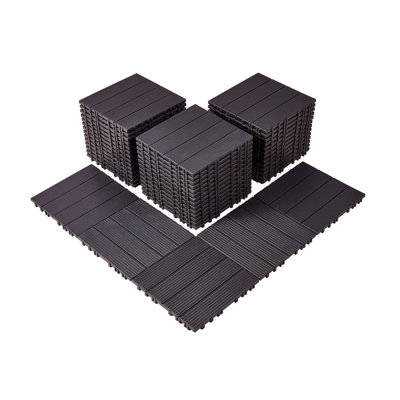 VEVOR Interlocking Deck Tiles 54 Pack 12"x12" Plastic for Porch