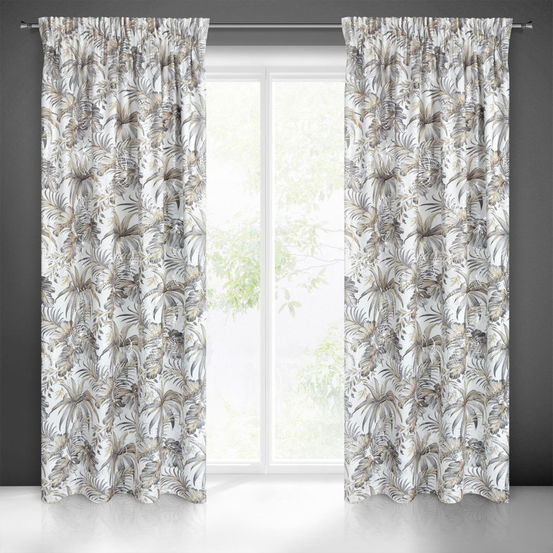 Sandersen Slot Top Blackout Curtain, White