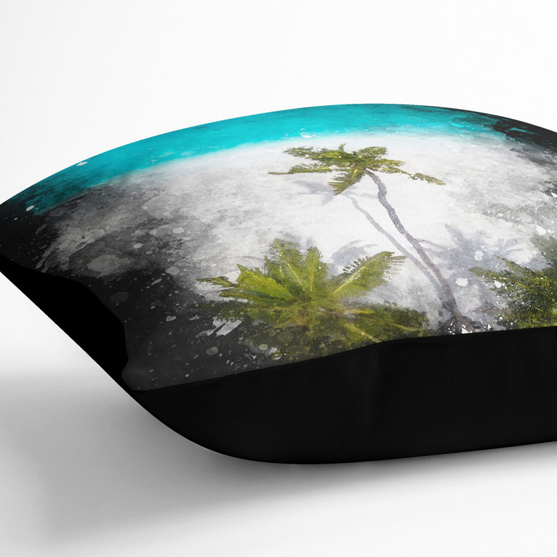 Square Throw Cushion, Black, 40cm H x 40cm W x 15cm D