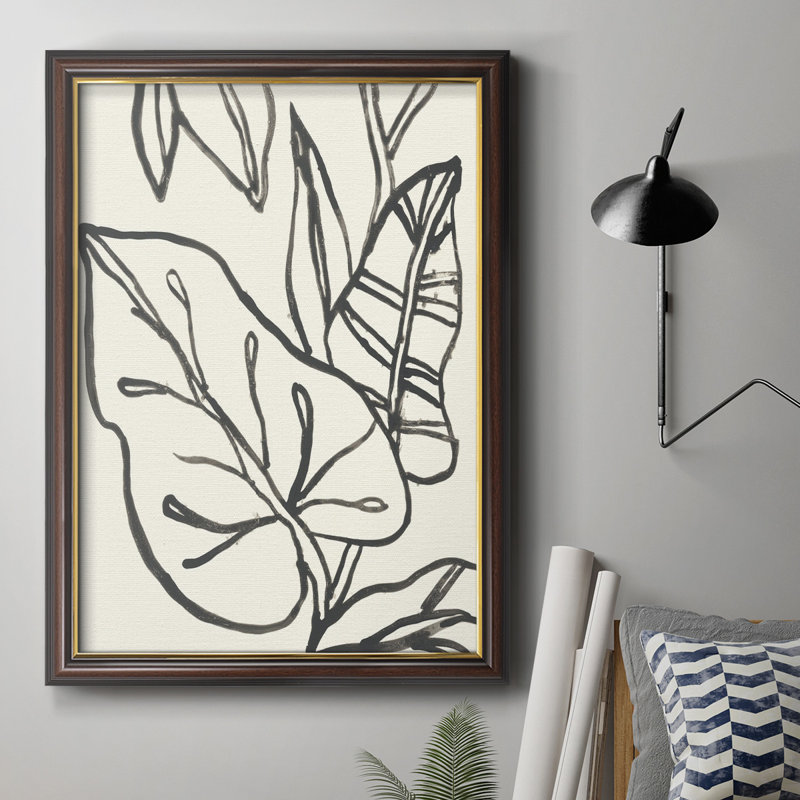 Toile encadrée de qualité supérieure Tropical Contour IV - prête à être accrochée, H 36 po x l 24 po x P 1 po